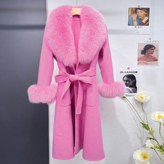 C0 Pink Fur Jacket